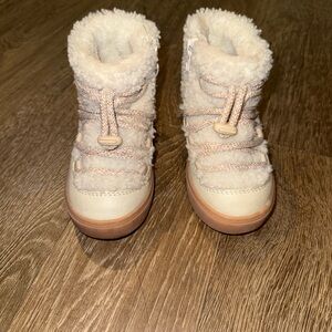 Cat & Jack Cream and Tan Kids Boots